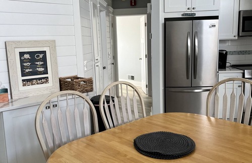 South Seaside Park Condo | Steps to the beach, bay, and restaurants, at the base of Island beach state park