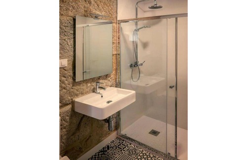 Redondela Apartment | Stone duplex apartment near the sea.