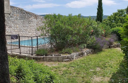 Chauzon House | Stone village house with swimming pool and garden