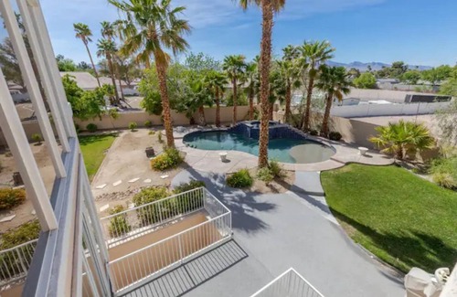Spring Valley House | Strip View Home 8min to Strip- Private -Pool/Spa