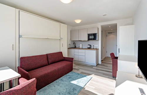 Furstenfeldbruck District Apartment | Studio Apartment "Huber Living Basic 210" with Balcony & Wi-Fi