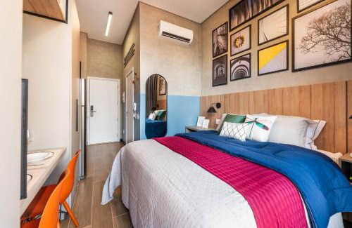 Santo Amaro Apartment | Studio Brooklin Novo, Varanda Wi-Fi 1GB Academia