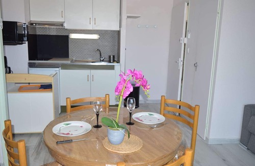 Argeles Plage Apartment | Studio Cabin 4 pers, near beach, AC, parking, pets allowed