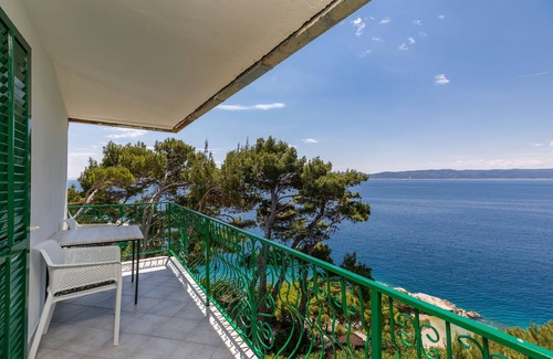 Brela Apartment | Studio flat with balcony and sea view Brela, Makarska (AS-2713-b)