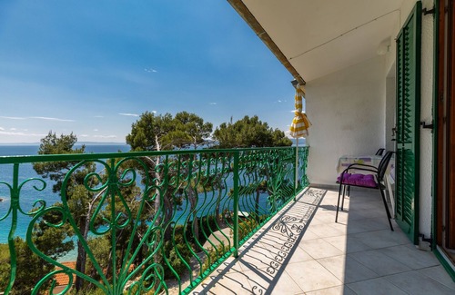 Brela Apartment | Studio flat with balcony and sea view Brela, Makarska (AS-2713-c)