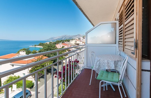Brela Apartment | Studio flat with balcony and sea view Brela, Makarska (AS-2752-e)
