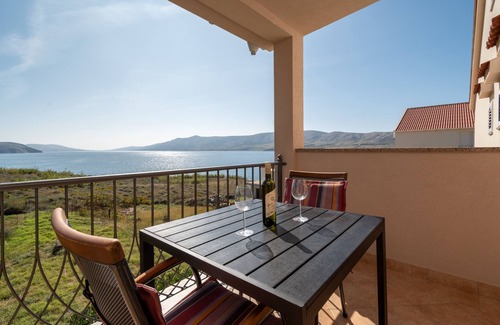 Kustici Apartment | Studio flat with terrace and sea view Zubovići, Pag (AS-4141-a)