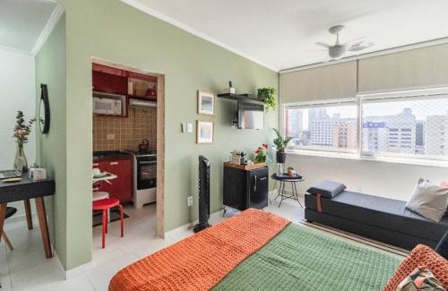 Gonzaga Apartment | Studio Gonzaga 1 Quadra da Praia