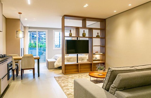 Centro Apartment | Studio moderno em condomínio com infraestrutura de clube CA13I