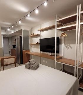 Centro Apartment | Studio novo e moderno com vista e piscina no Rio de Janeiro