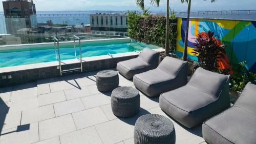 Centro Apartment | Studio novo e moderno com vista e piscina no Rio de Janeiro