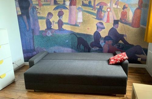 Belleville Apartment | Studio perfect for 2 adults and 1 kid, and up to 2 kids - Jourdain 20e, 25mn to Louvre via line M11