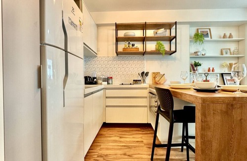 Matriz Apartment | Studio premium Shopping Curitiba with air and garage