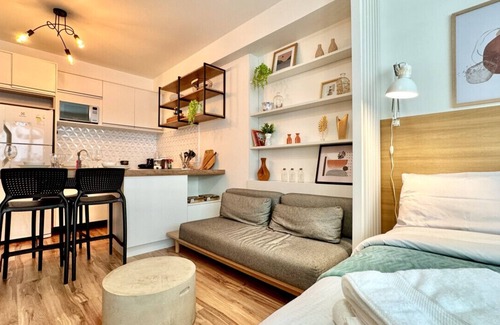 Matriz Apartment | Studio premium Shopping Curitiba with air and garage