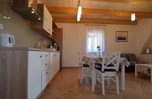 Skrbcici Apartment | Studio with air conditioning in a stone house