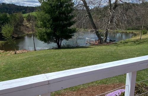 Copper Hill Apartment | Studio with quiet, bucolic, country setting w/hiking trails, pond, and hot tub.