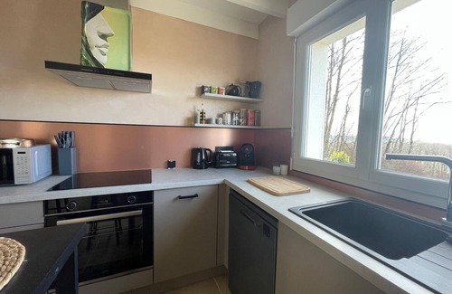 Saint-Senier-de-Beuvron House | Stunning views overlooking the bay of Mont St Michel. Pet friendly. Sleeps 4-6