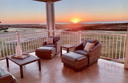 Red Fish Cove Villa | STUNNING Designer BEACHFRONT With TRIPLE WATER VIEWS OF OCEAN, LAKE, BAY!