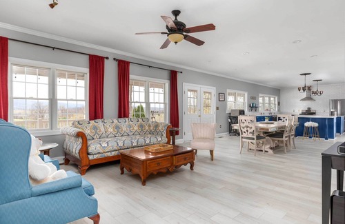 Berryville Villa | Stunning Former Winery w/Pool & Mtn Views!