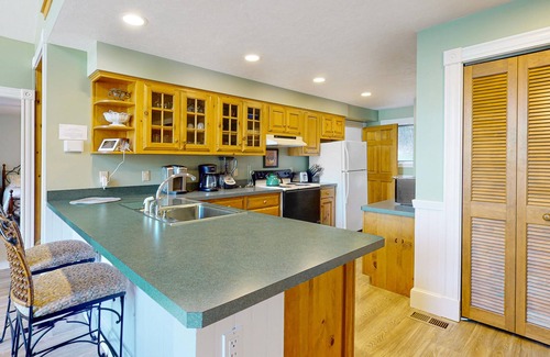 Moultonborough House | Stunning lakefront hideaway with water view, beach access & dock