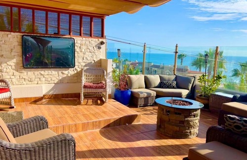 San Antonio del Mar House | Stunning Ocean View Home with rooftop entertainment near Rosarito
