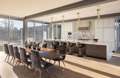 Spring Creek Ranch House | Stunning over 11K sq ft NEW modern glass 6-bed 9-bath estate in Jackson Hole