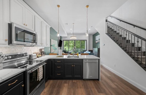 Lawrenceville Apartment | Stunning Penthouse Double King Suite |Rooftop Deck