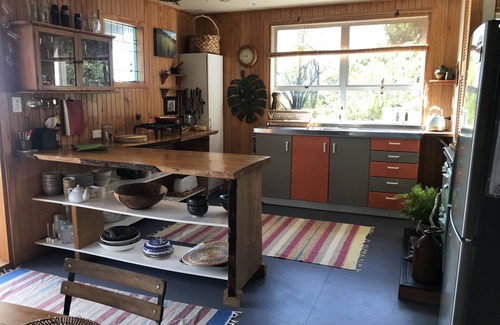 Paparoa National Park House | Stunning sea views, sunsets in a cosy holiday home suitable for families/couples