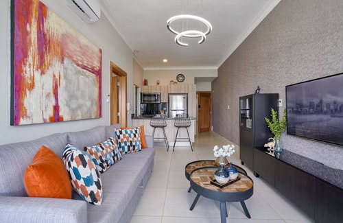 Downtown Santo Domingo Apartment | Stunning View Downtown 2Bedrom/Pool and Gym