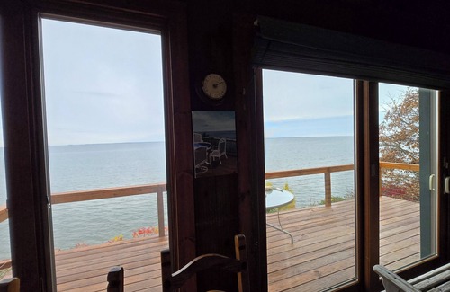 Port Republic Cabin | Stunning Views from Waterfront Log Cabin With Fireplace On The Chesapeake Bay