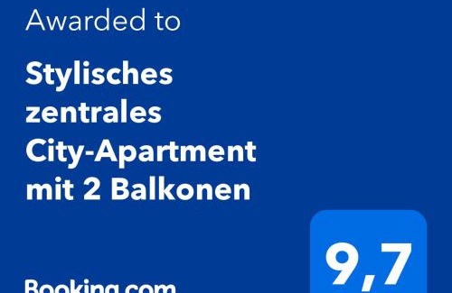 Zentrum-Ost Apartment | Stylisches zentrales City-Apartment mit 2 Balkonen