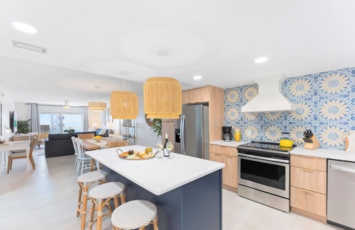Avon By The Sea Condo | Stylish Coastal Penthouse | Oceanfront Views | Heated Pool | Steps to the Pier