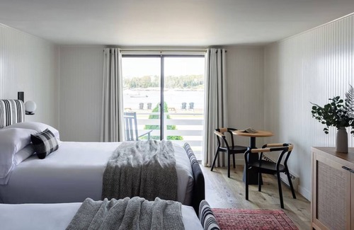 Ocean Point Hotel | Stylish Coastal Room Perfectly Positioned for Scenic Maine Getaways with Pool