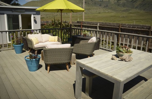 Bodega Bay House | Stylish Cottage at Wrights Beach - Views of Ocean, Gardens and Rolling Hills