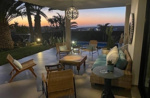 Tindaya House | Stylish Desert Oasis with great ocean and mountain views
