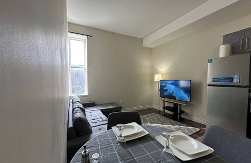 Durham Region Apartment | Stylish Fully Furnished Simcoe Lofts Downtown Oshawa Walk to Dining & Transit