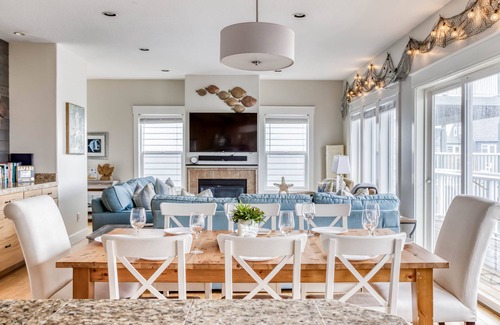 Logsden House | Stylish Home Near Beach has Ocean View Fireplace Suites, Fenced Yard, Fire Pit!