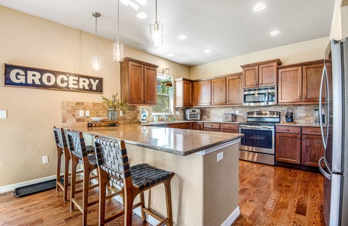 Flying Horse House | Stylish home with private hot tub & game room - dog-friendly