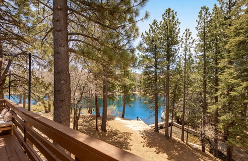 Green Valley Lake Cabin | Stylish, lakefront home with fireplace, deck, grill & kitchen - dog-friendly