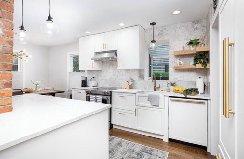 Plymouth House | Stylish Plymouth Home with BRAND NEW Hot Tub! Walkable to Downtown Plymouth!