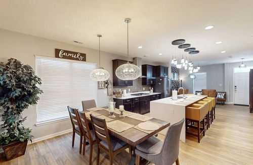 Indianapolis House | Stylish two-story home with a patio, washer/dryer, & full kitchen