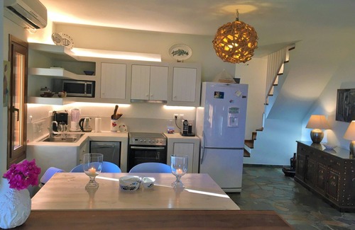 Gavrio Villa | Stylish villa Philinna: Best Location, Amazing pool, spectacular sea views