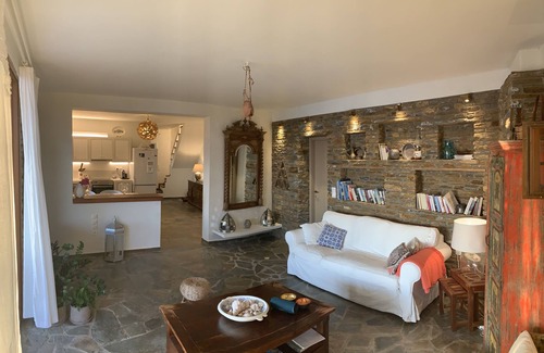 Gavrio Villa | Stylish villa Philinna: Best Location, Amazing pool, spectacular sea views