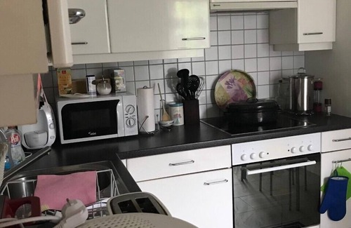 Basel Apartment | Suite, bedroom, bathroom, kitchen