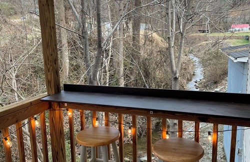 Marion Apartment | Suite Bee Studio Apartment; North Main Street with Creekside Deck