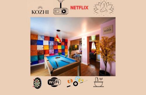 Plouay Apartment | Suite Kozhi - Spa privé, billard, fléchettes et ciné