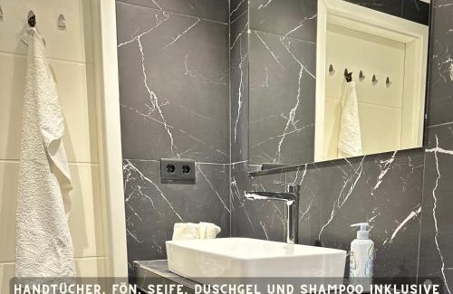 Offenbach am Main Apartment | Suite Lombardi - Terrasse, Babybett, Doppelbett, Waschmaschine, Ruhige Lage