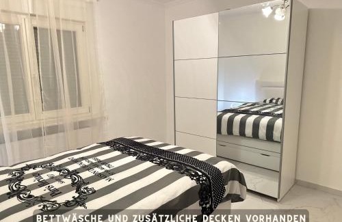 Offenbach am Main Apartment | Suite Lombardi - Terrasse, Babybett, Doppelbett, Waschmaschine, Ruhige Lage