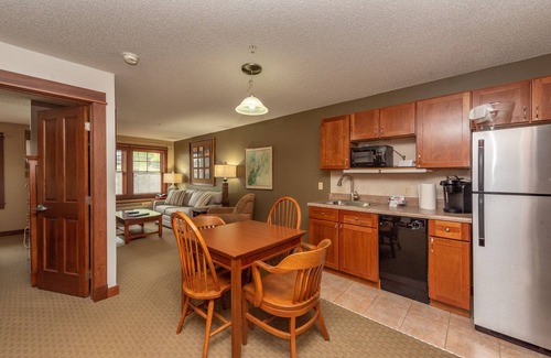 Thayerville Apartment | Suites at Silver Tree A120: Standard View Suite with Private Bedroom, 1st Floor