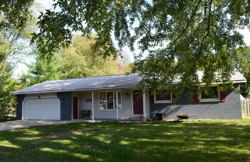 Waukazoo Woods House | Summer dates available close to Lake MI & downtown! Pool table, Grill & Fire Pit
